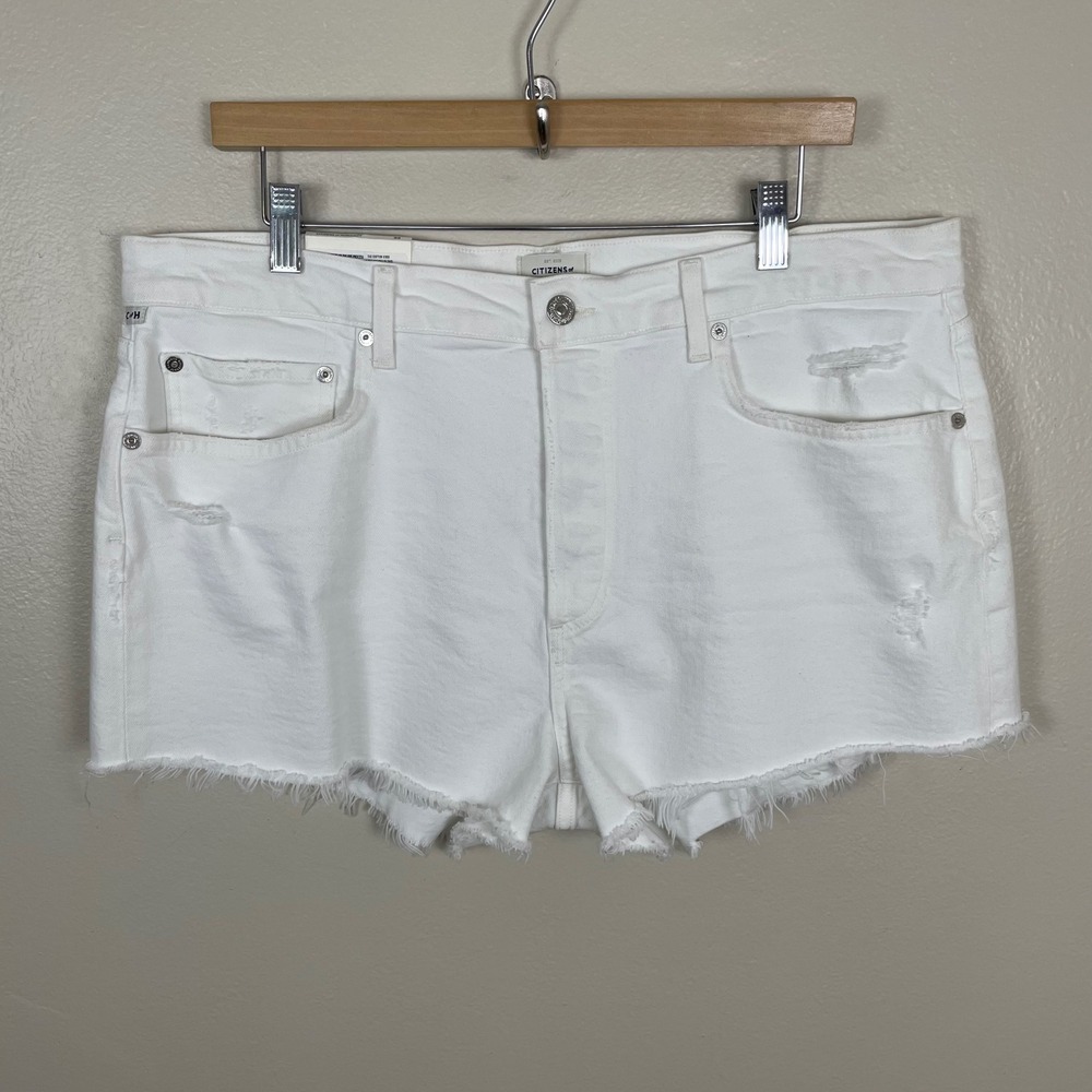 Citizens of Humanity Women's 33‎ Annabelle Short White Distressed Cutoff NEW